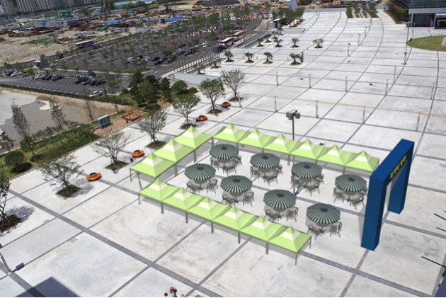 벡스코 야외전시장 부스배치도 이미지